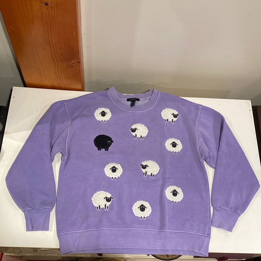 Purple Crewneck with Sheep — Used Condition